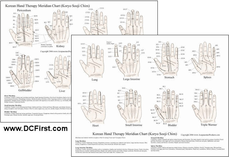 Korean Hand Therapy Meridian Chart